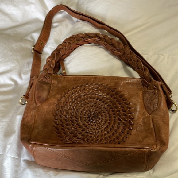 MILO |Vichy 172 |Brown | Boho|Leather |Handbag/Crossbody |Braided Handles| Purse - Picture 11 of 17